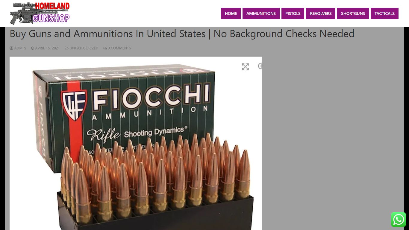 Buy Guns and Ammunitions In United States | No Background Checks Needed