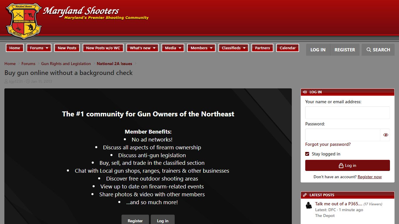 Buy gun online without a background check - MDShooters.com